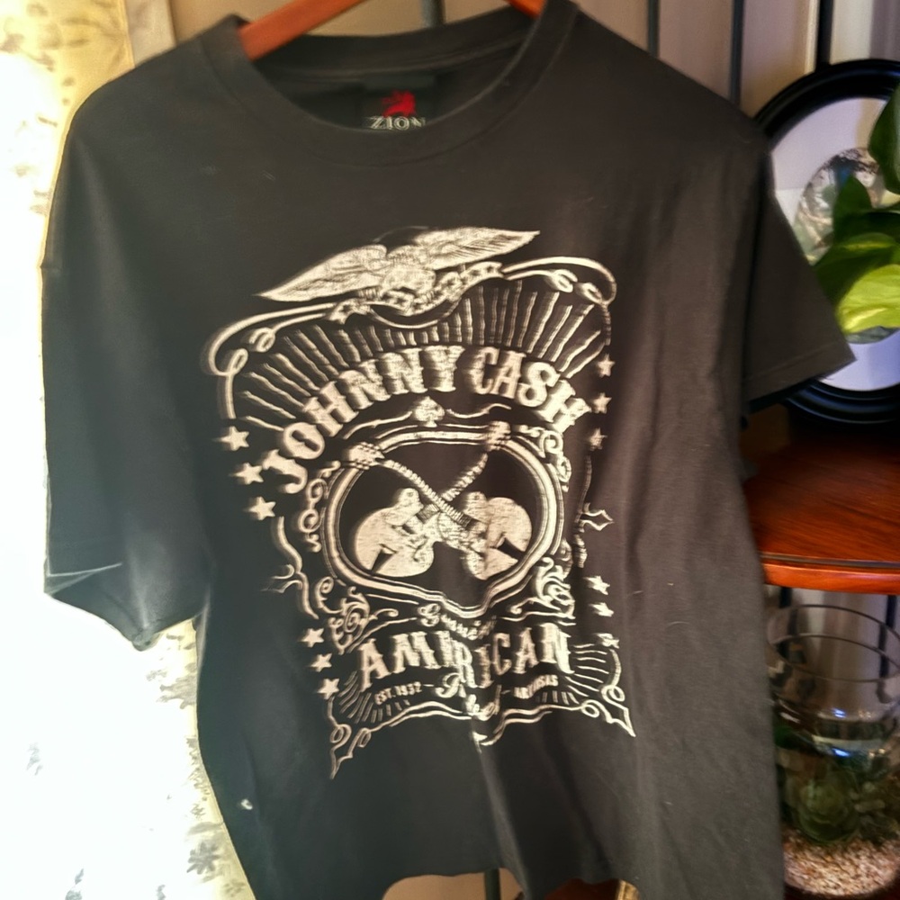 Black Short Sleeve Tee with Vintage Graphic Design